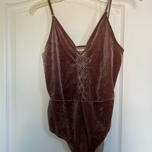 Forever 21 velvet bodysuit